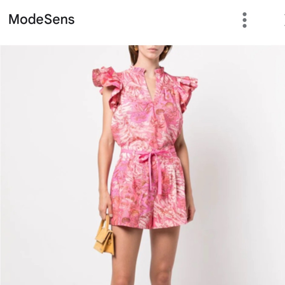 Ulla Johnson Pink Ruffle Sleeve Blouse